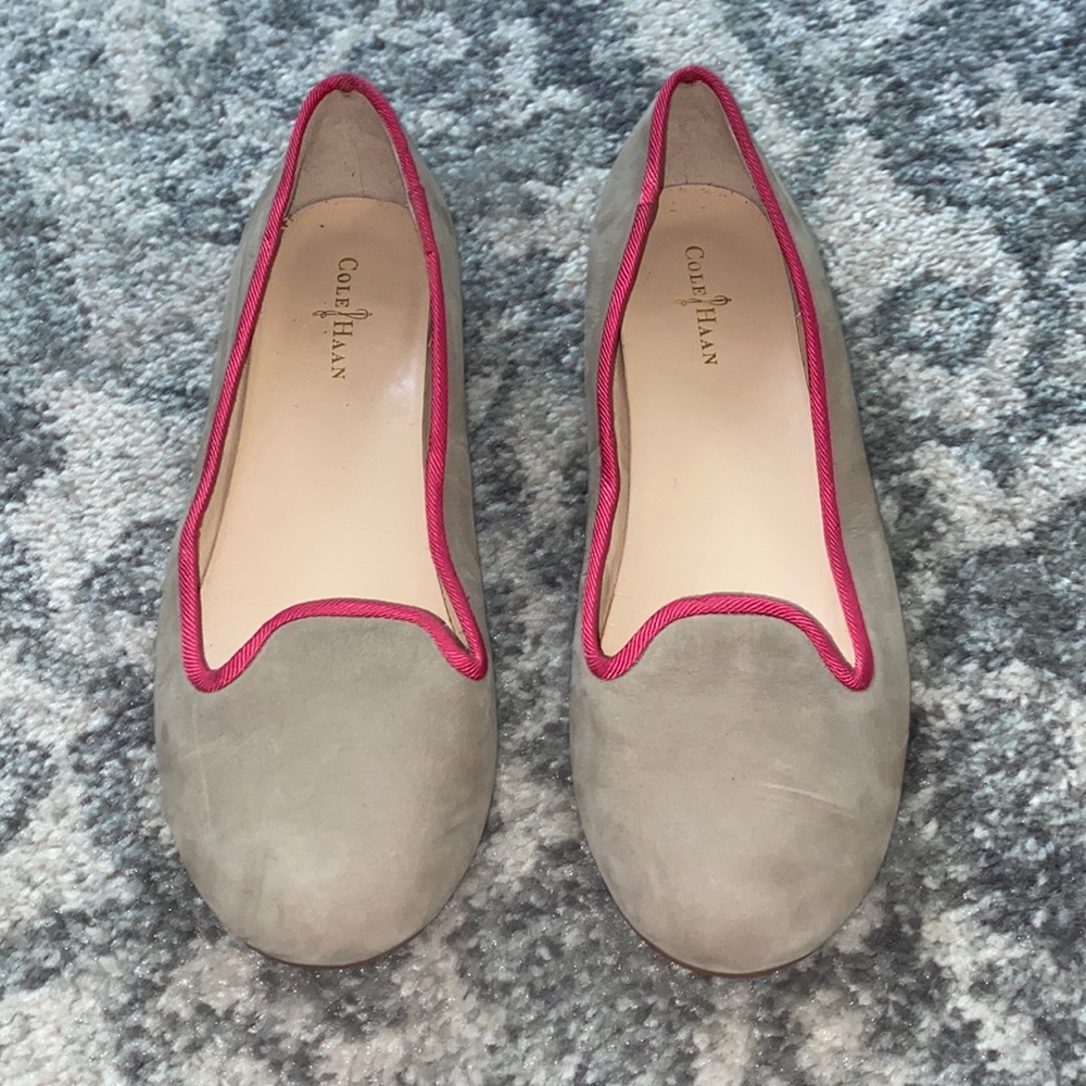 Cole Haan Tan and Pink Flats Size 7